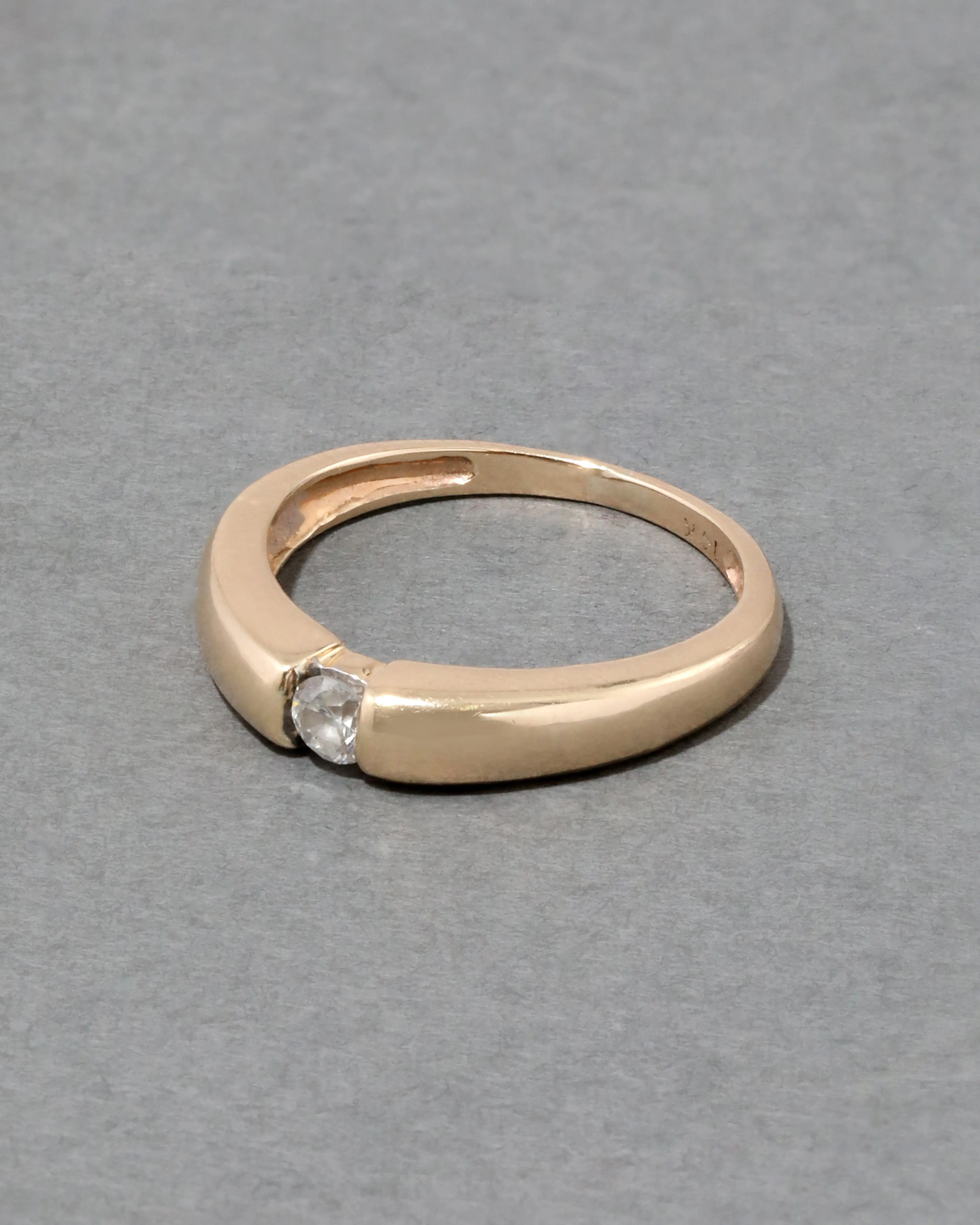 Vintage 1980s 14k Gold & 0.15 Carat Diamond Ring sold by Alexis Bittar product image thumbnail 3