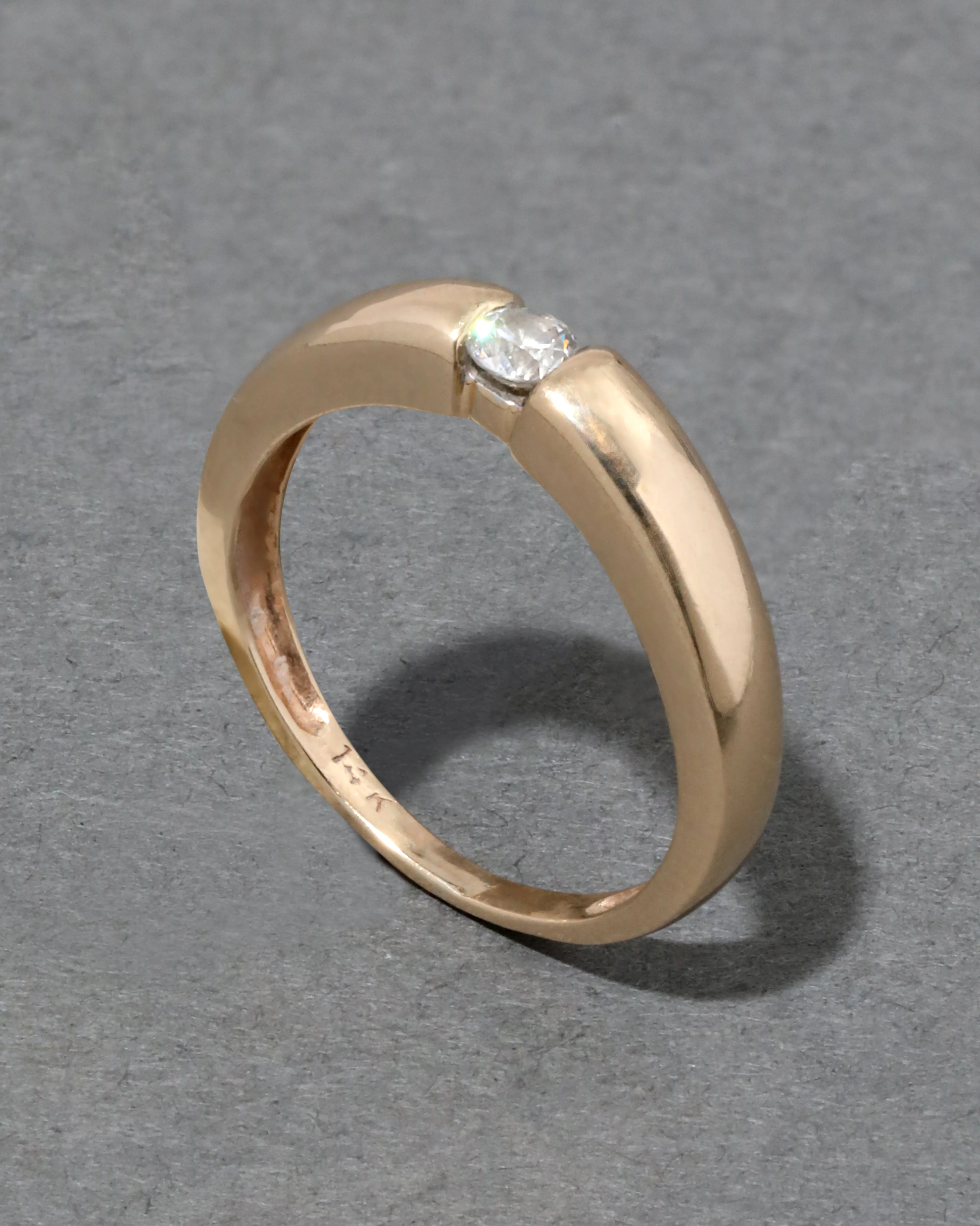 Vintage 1980s 14k Gold & 0.15 Carat Diamond Ring sold by Alexis Bittar