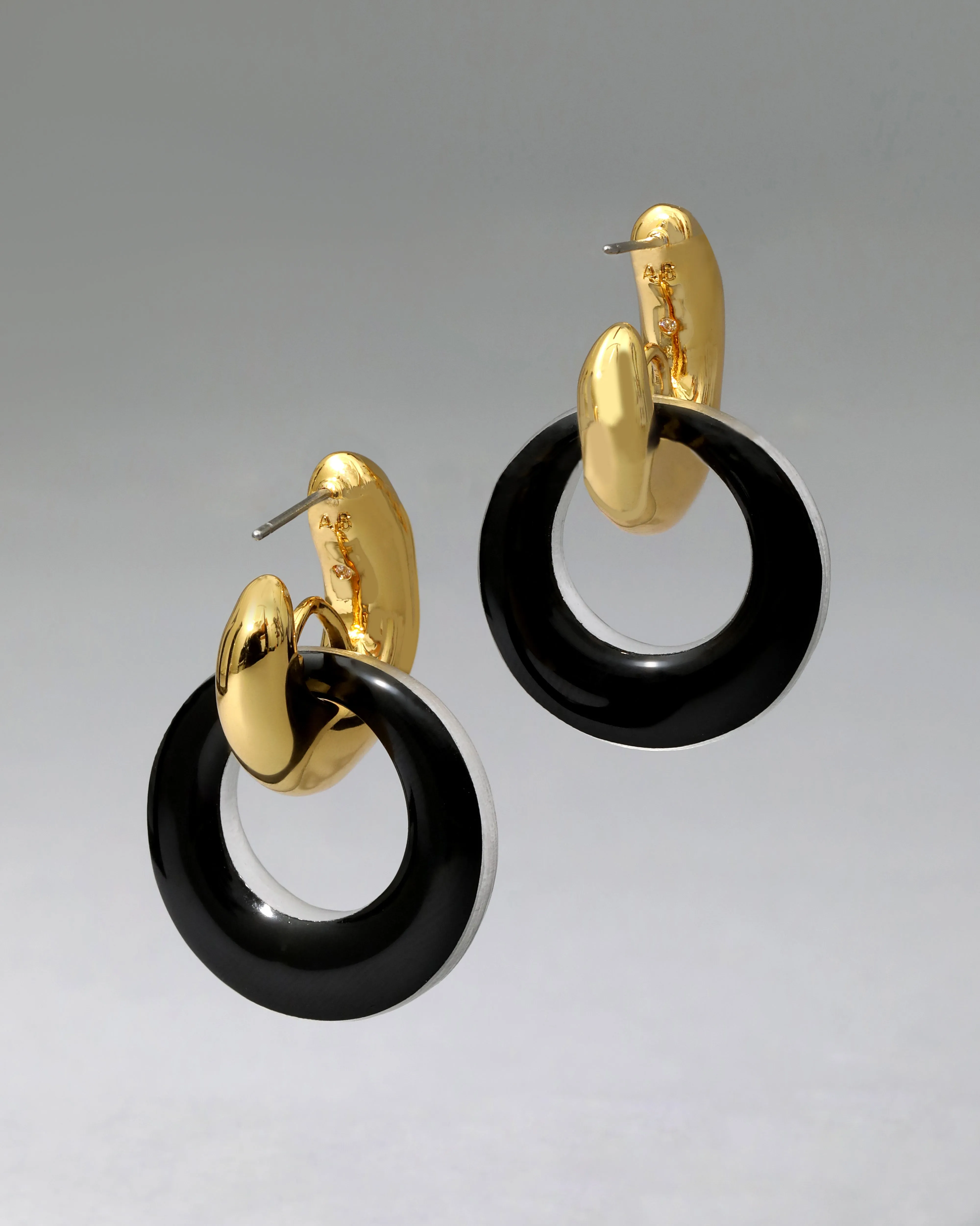 Luminous Lucite Door Knocker Earring- Black sold by Alexis Bittar product image thumbnail 3