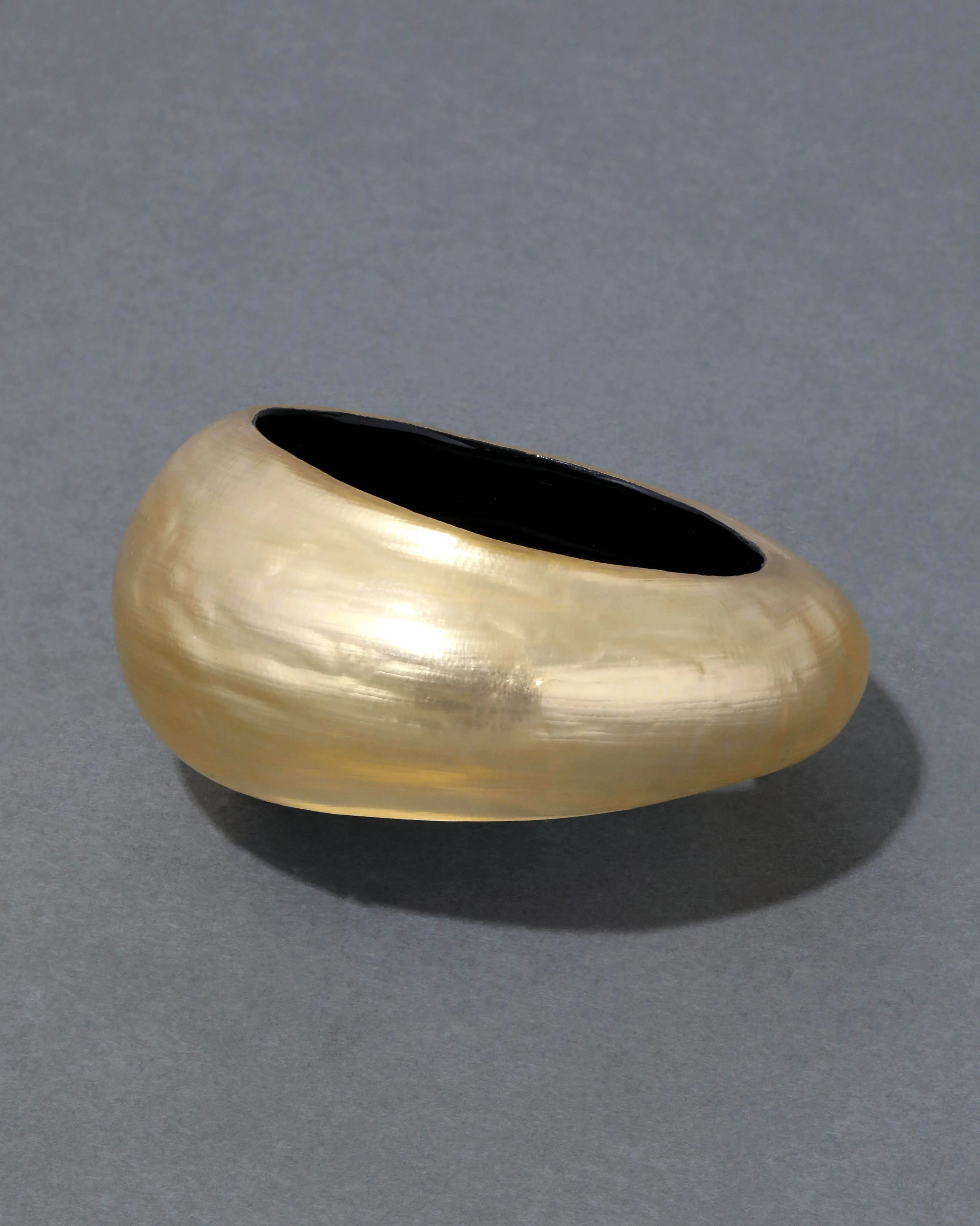 Puffy Lucite Tapered Bangle Bracelet- Gold sold by Alexis Bittar