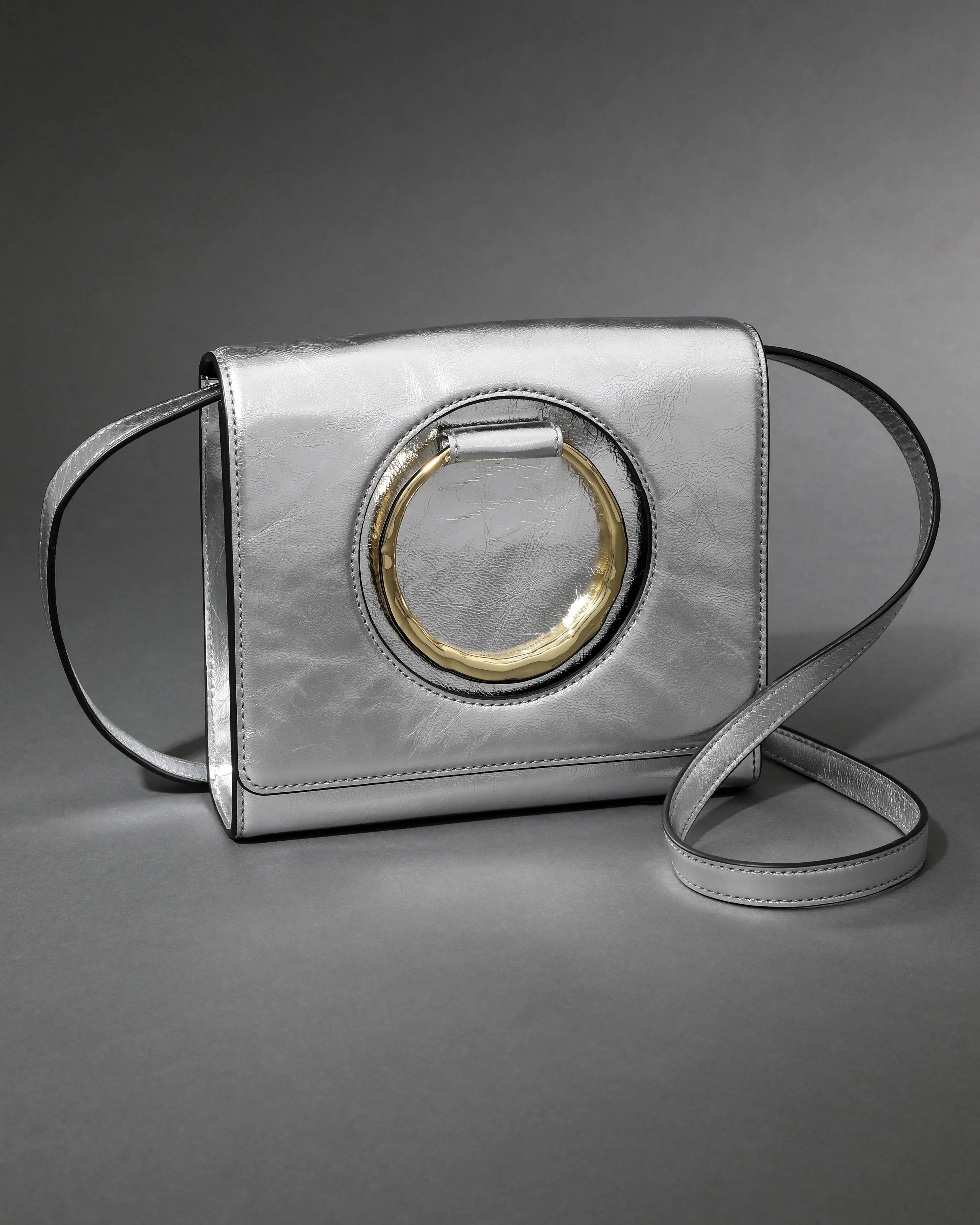 The Hunter Convertible Crossbody Bag- Silver sold by Alexis Bittar product image thumbnail 5