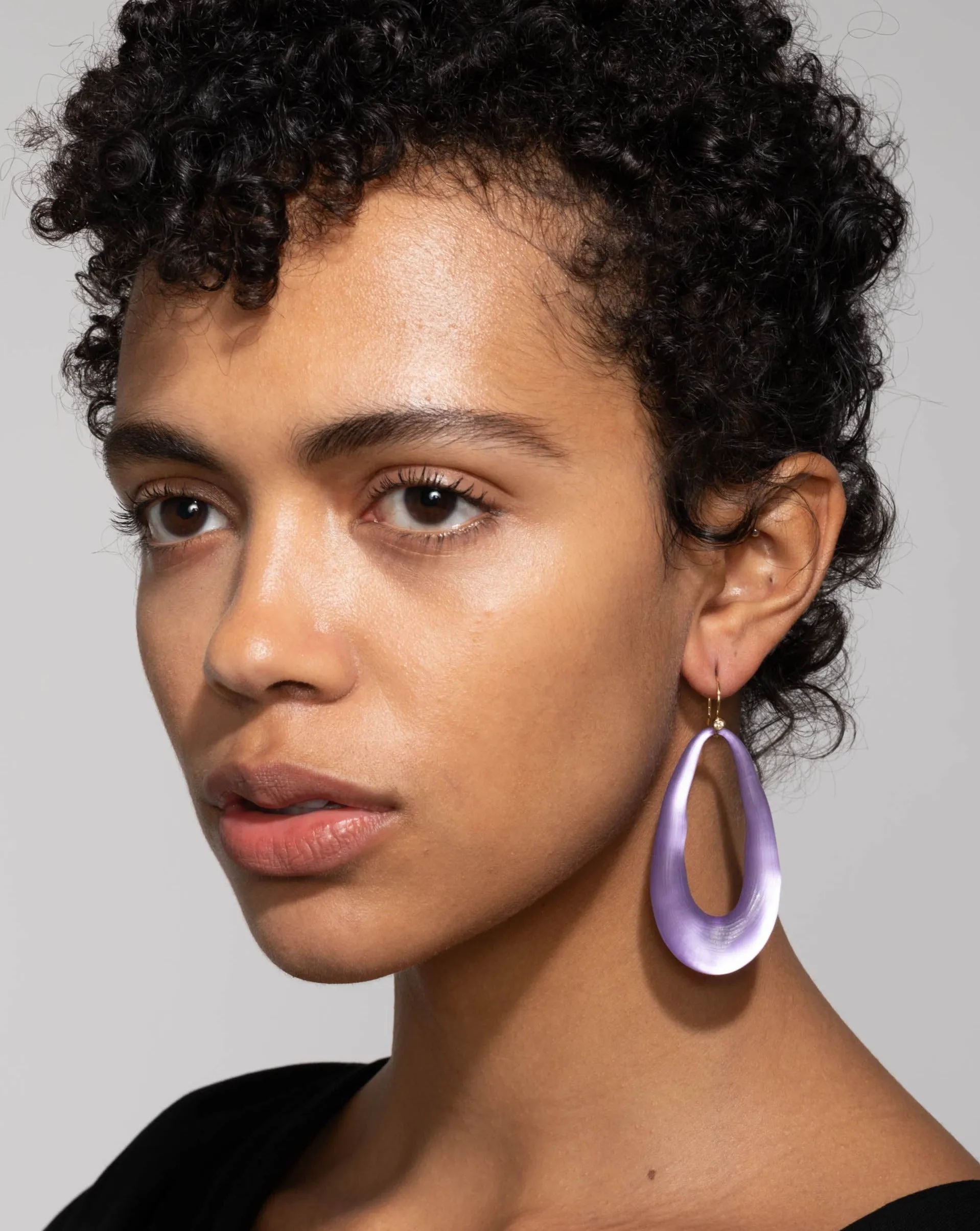 Lucite Link Wire Earring- Amethyst sold by Alexis Bittar product image thumbnail 2