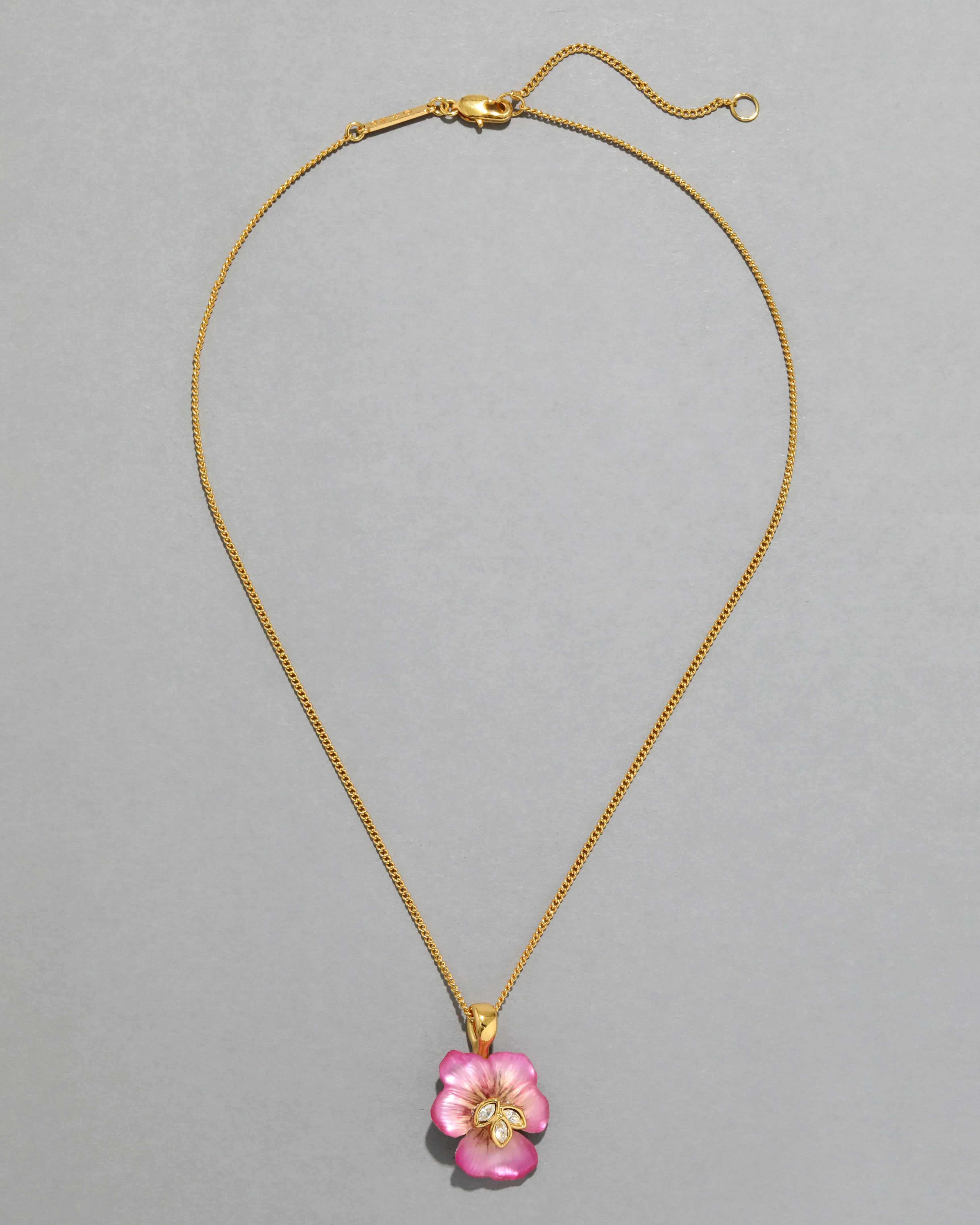 Pansy Lucite Petite Pendant Necklace- Morning Pansy sold by Alexis Bittar product image thumbnail 3