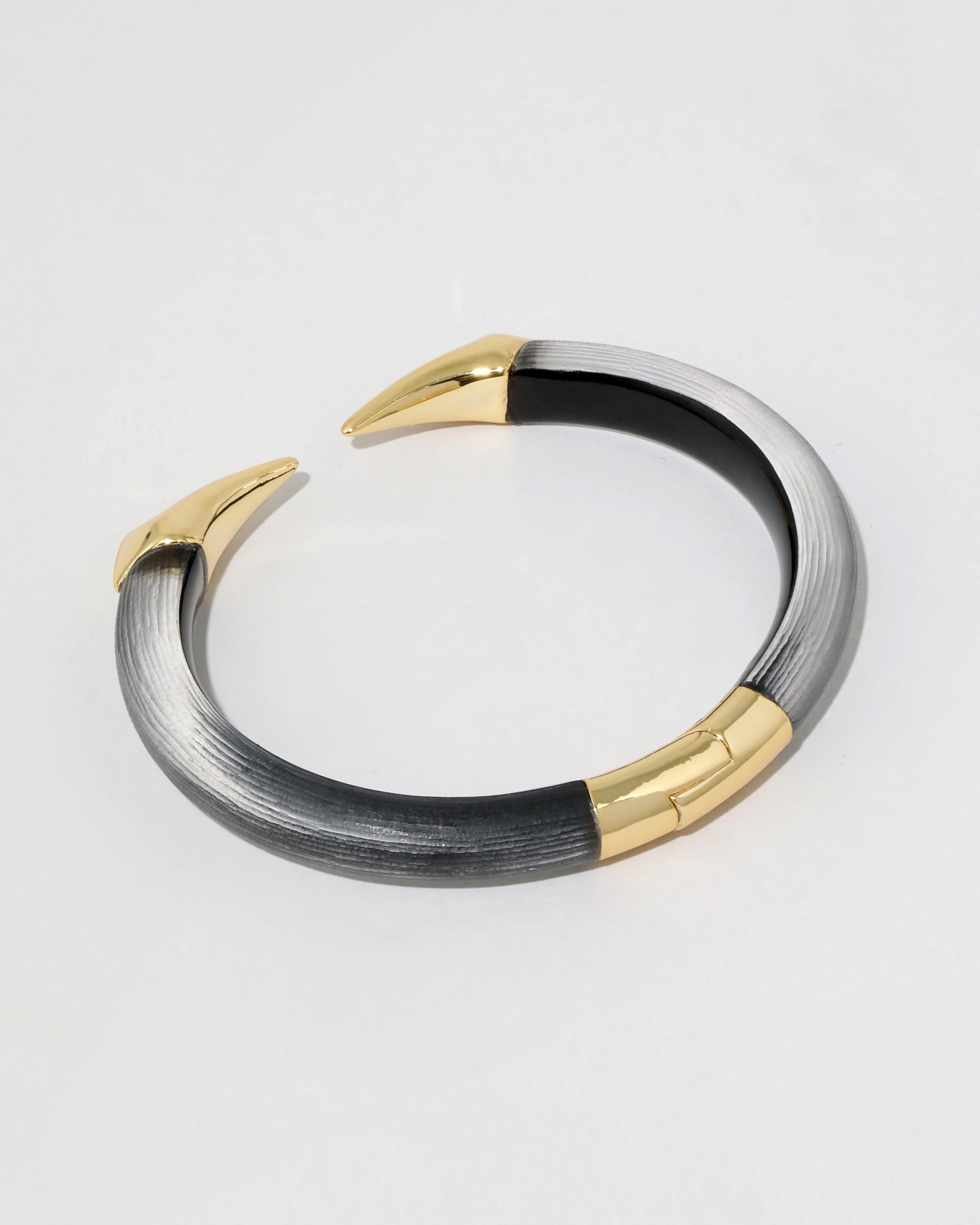 Mirrored Pyramid Lucite Brake Hinge Bracelet- Black sold by Alexis Bittar product image thumbnail 2