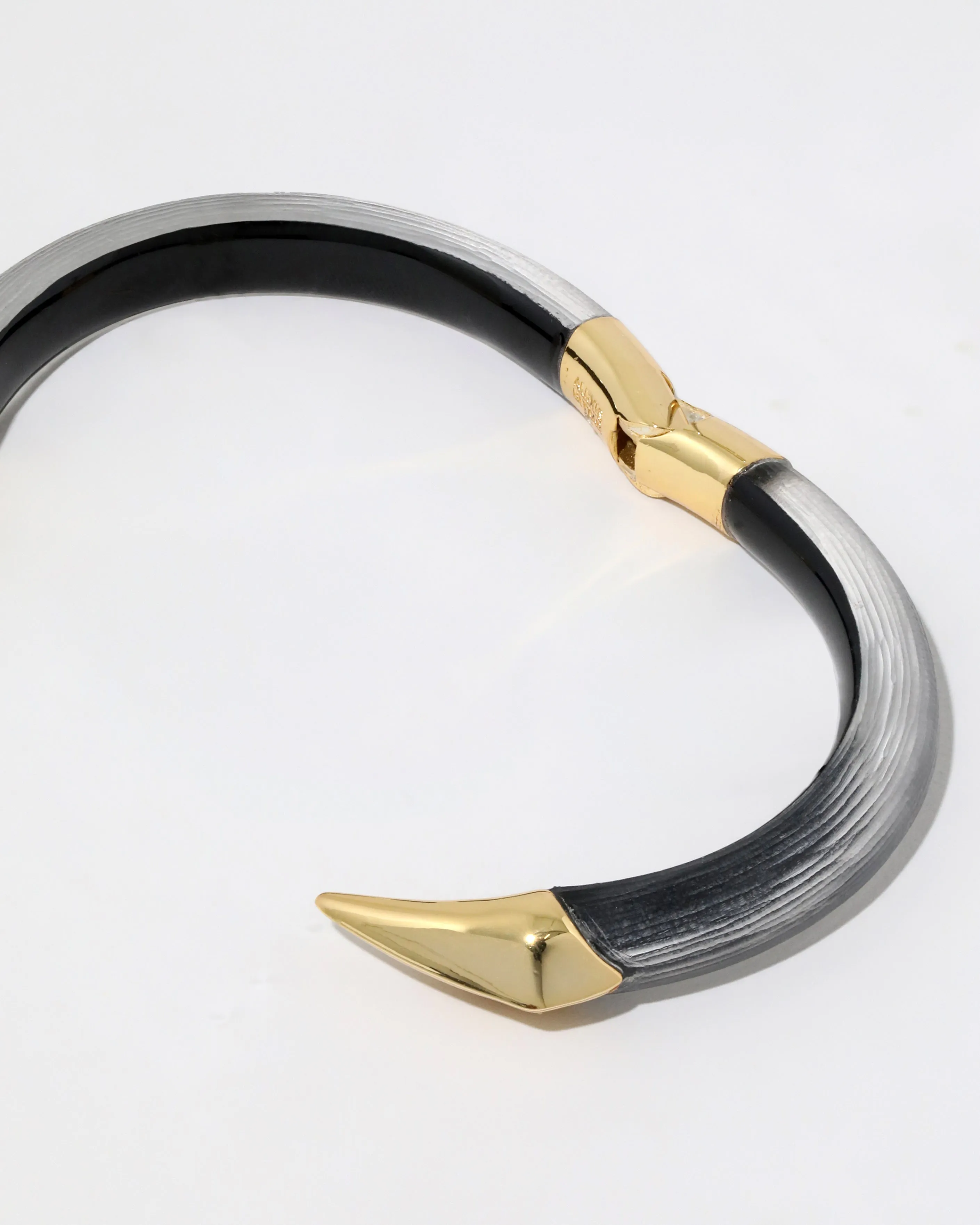 Mirrored Pyramid Lucite Brake Hinge Bracelet- Black sold by Alexis Bittar product image thumbnail 4