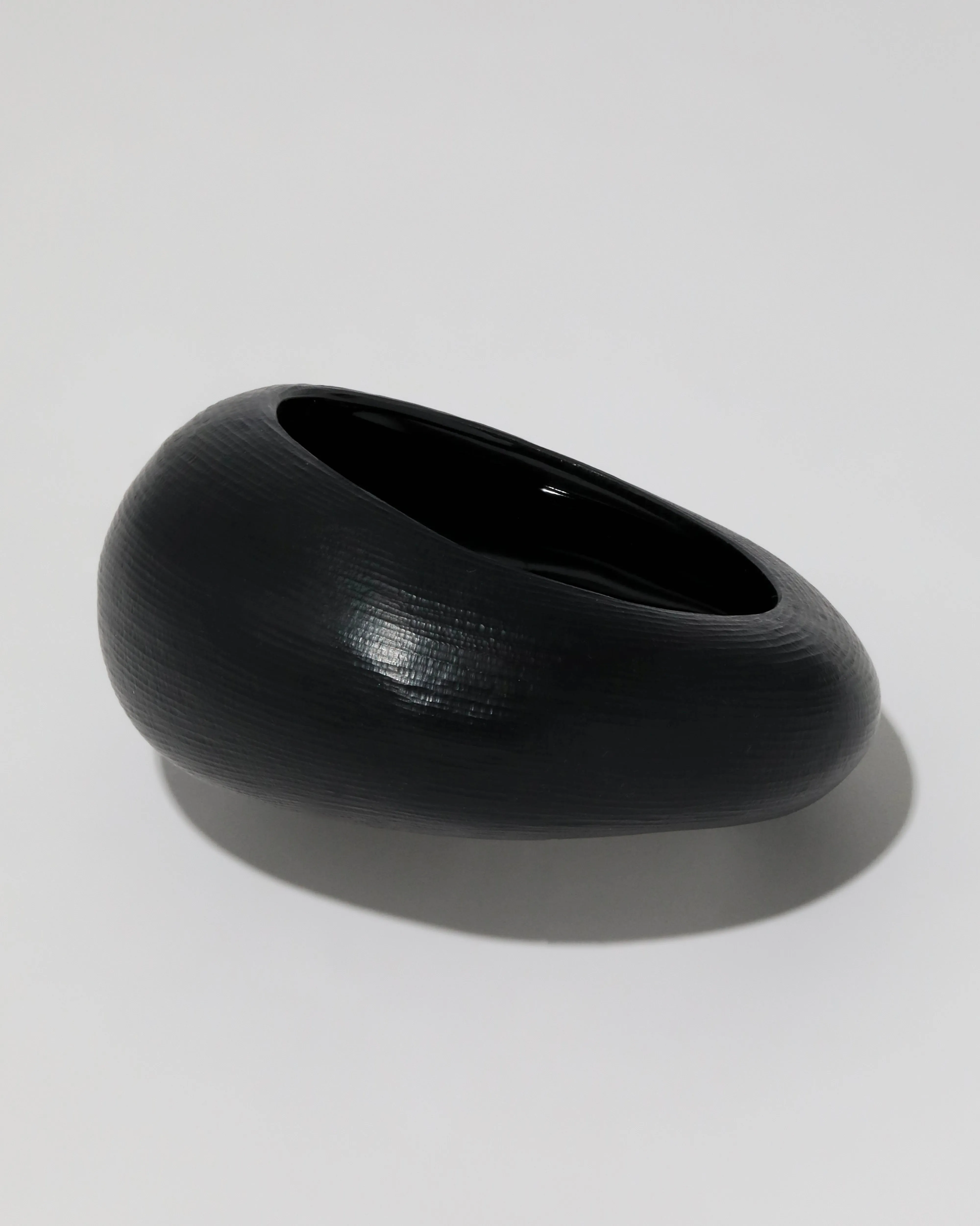 Puffy Lucite Tapered Bangle Bracelet- Black sold by Alexis Bittar
