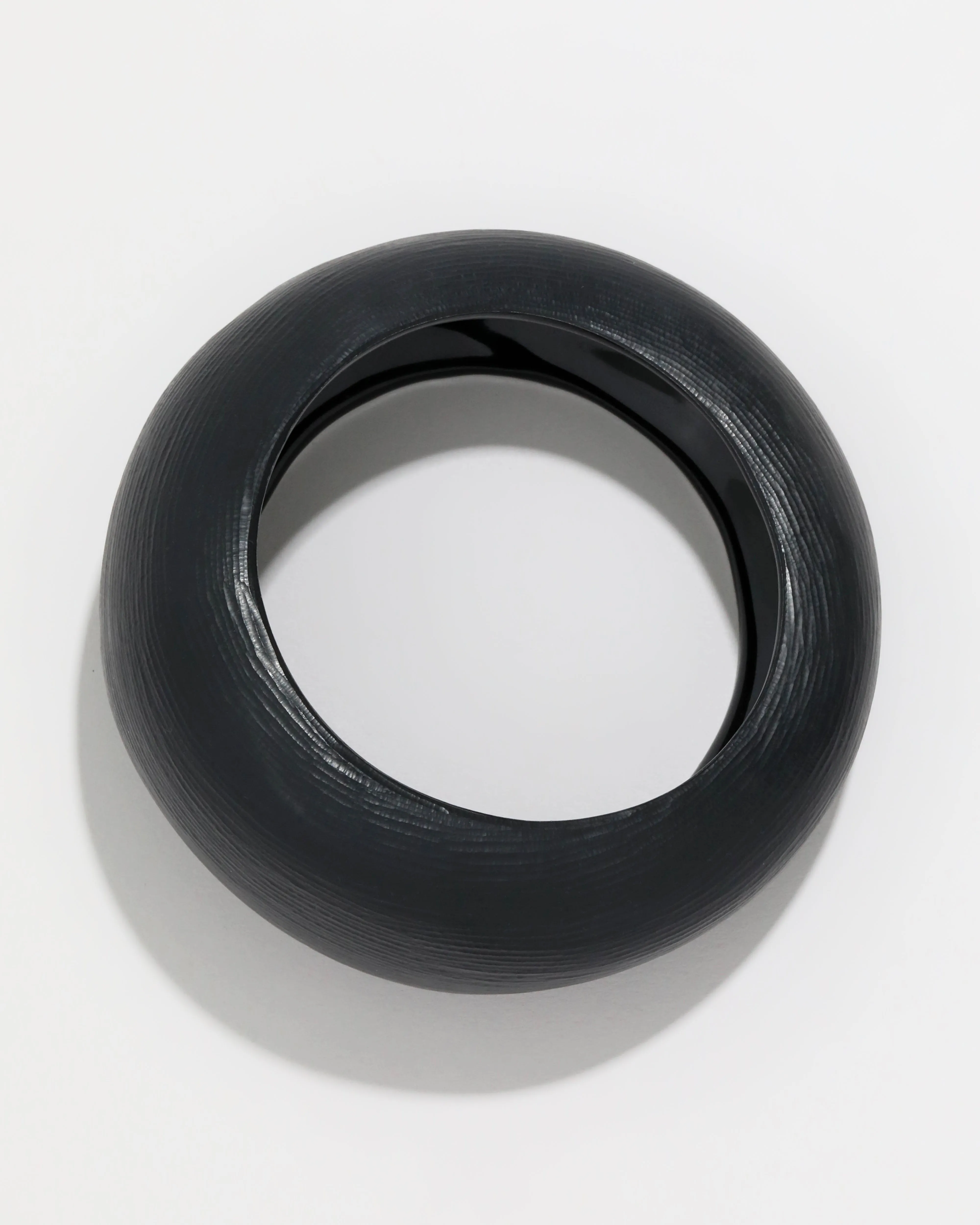 Puffy Lucite Tapered Bangle Bracelet- Black sold by Alexis Bittar product image thumbnail 3