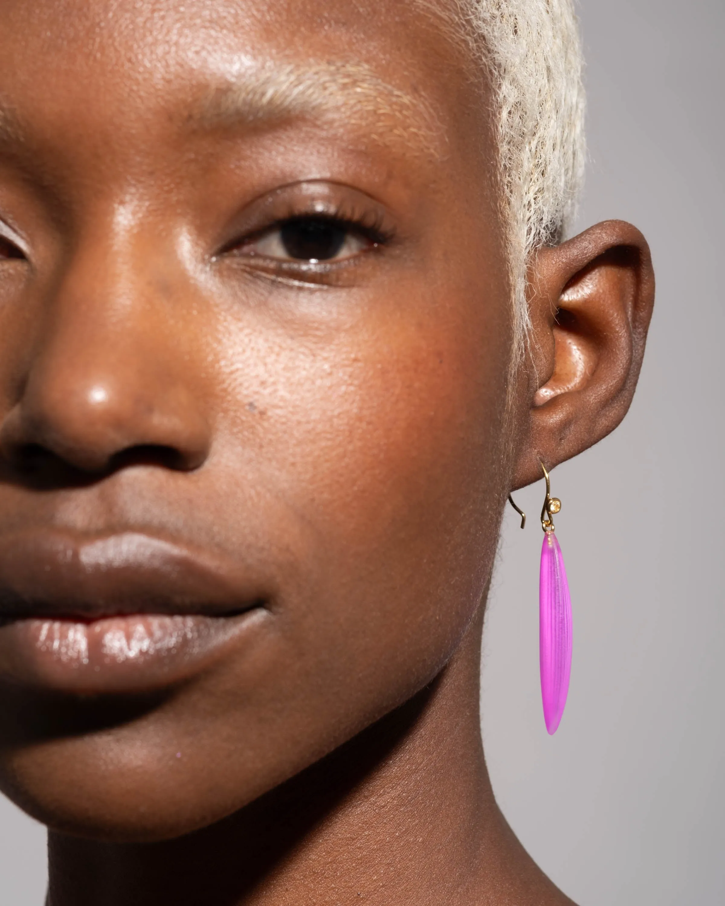 Lucite Sliver Wire Earring- Azalea sold by Alexis Bittar product image thumbnail 2