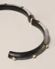 Crystal Studded Lucite Hinge Bracelet - Black sold by Alexis Bittar