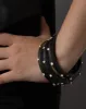 Crystal Studded Lucite Hinge Bracelet - Black sold by Alexis Bittar