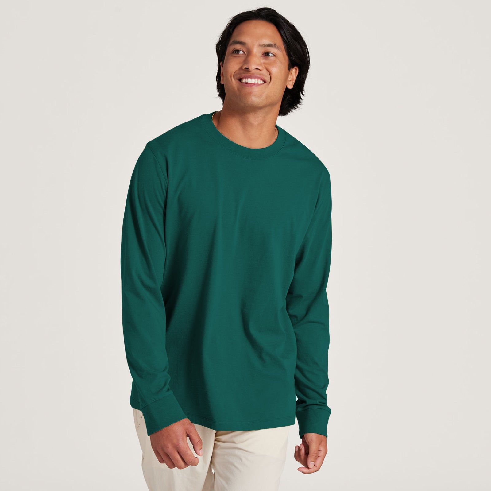 Men's Allgood Organic Cotton Long Sleeve Tee - Deep Emerald sold by allbirds