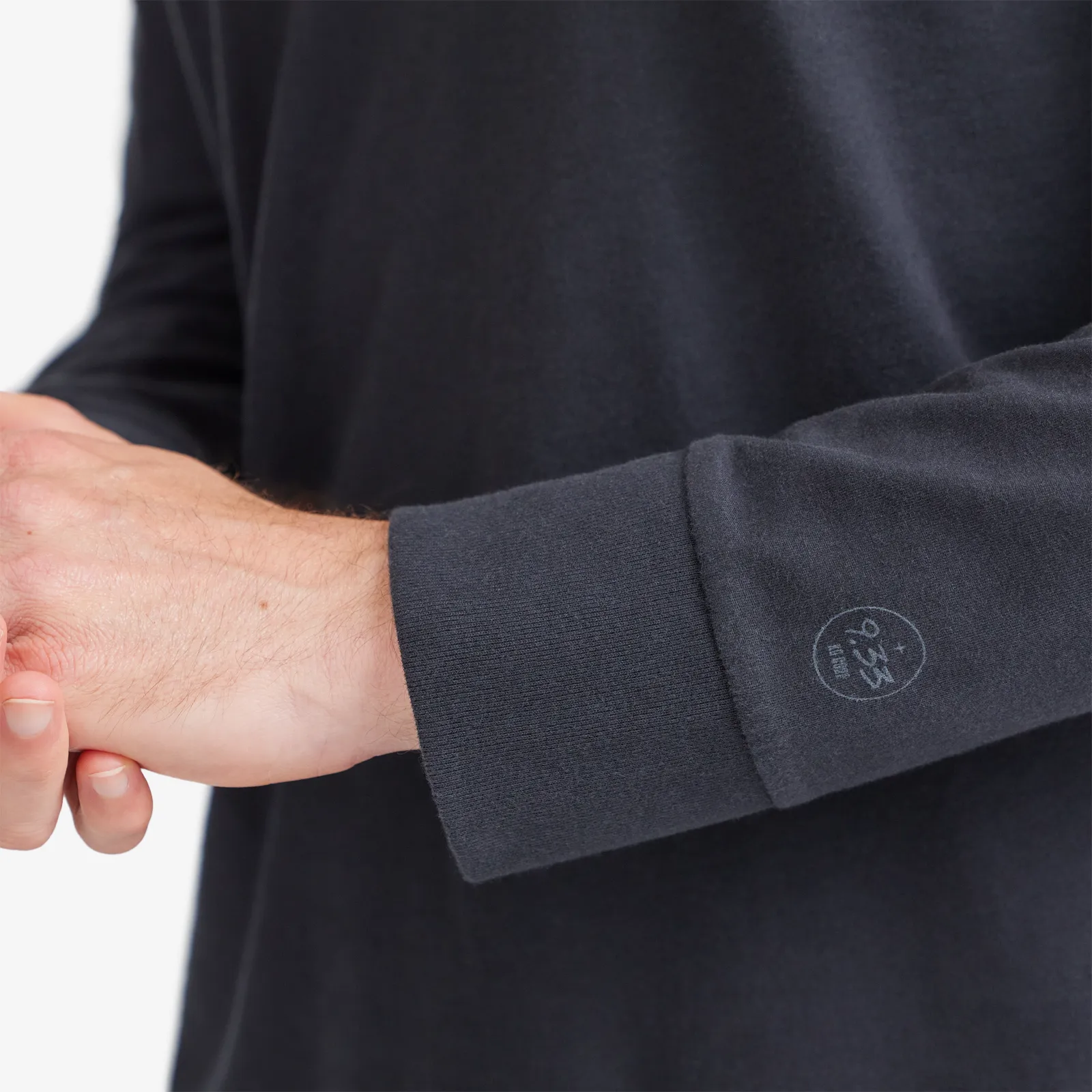 Men's Organic Cotton Long Sleeve Tee - Logo - Natural Black sold by allbirds product image thumbnail 4