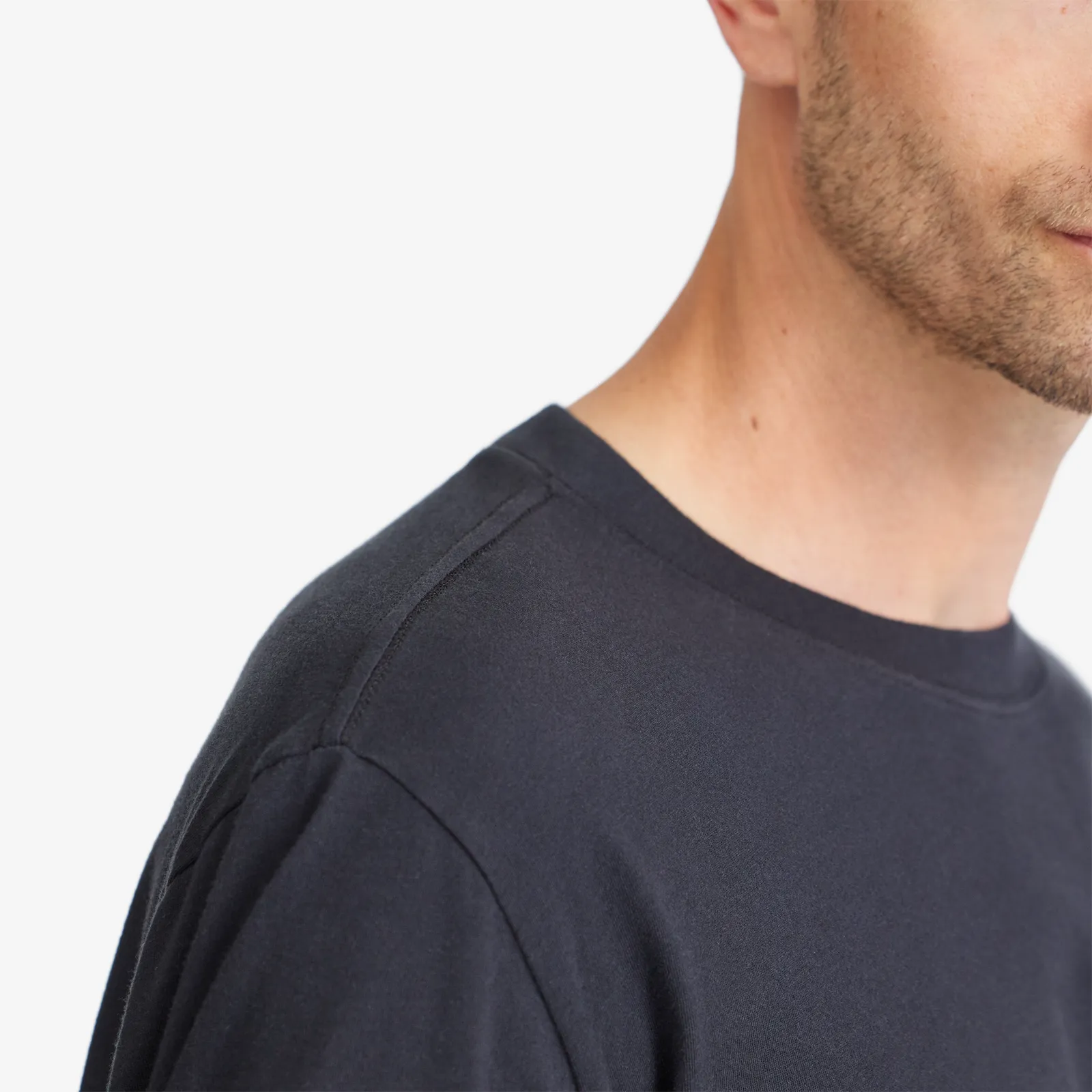 Men's Organic Cotton Long Sleeve Tee - Logo - Natural Black sold by allbirds product image thumbnail 3
