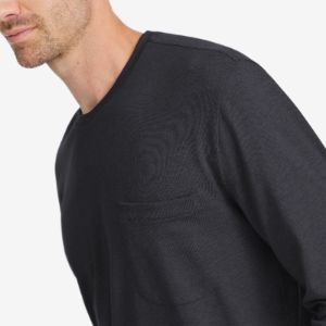 Men's Anytime Long Sleeve Tee - Natural Black sold by allbirds