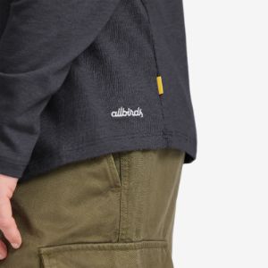 Men's Anytime Long Sleeve Tee - Natural Black sold by allbirds