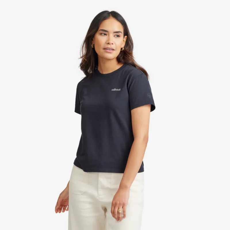 Women's Organic Cotton Tee - Logo - Natural Black sold by allbirds