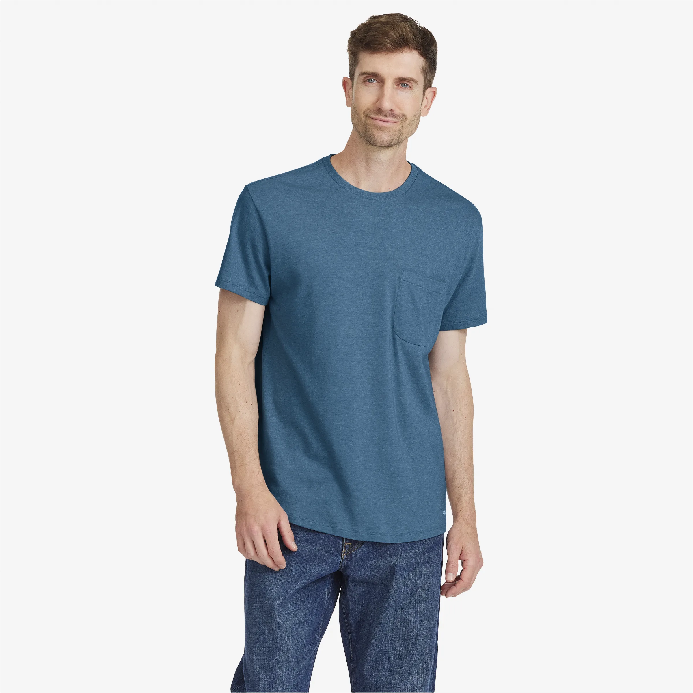 Men's Soft Merino Tee - Basin Blue sold by allbirds