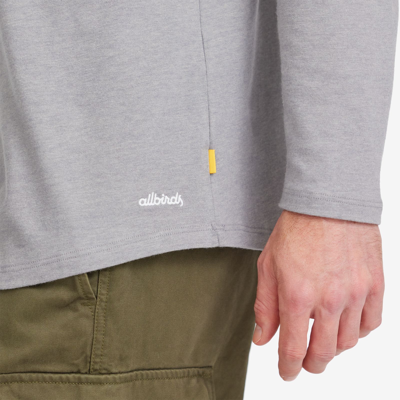 Men's Anytime Long Sleeve Tee - Medium Grey sold by allbirds product image thumbnail 4