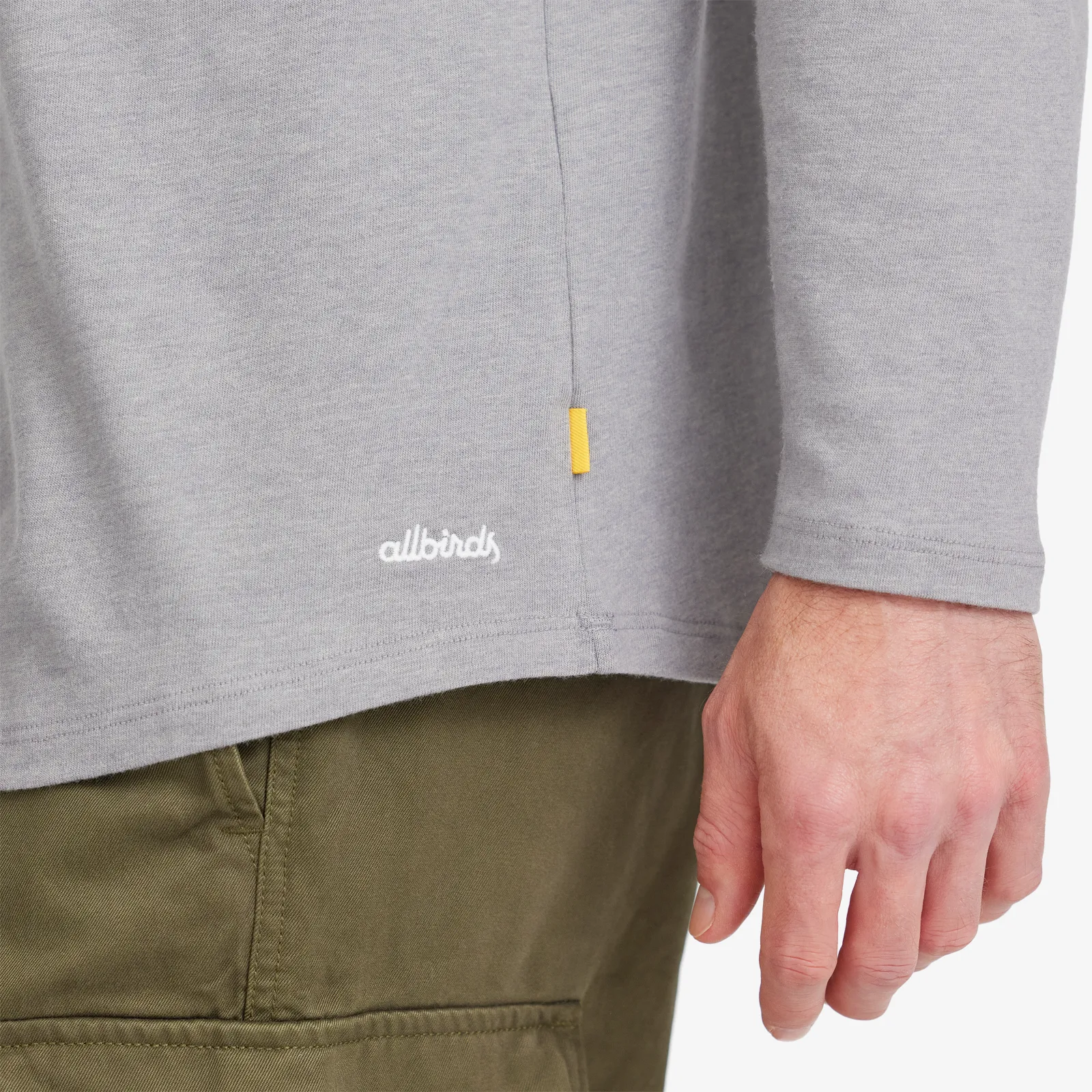 Men's Soft Merino Long Sleeve Tee - Medium Grey sold by allbirds product image thumbnail 4
