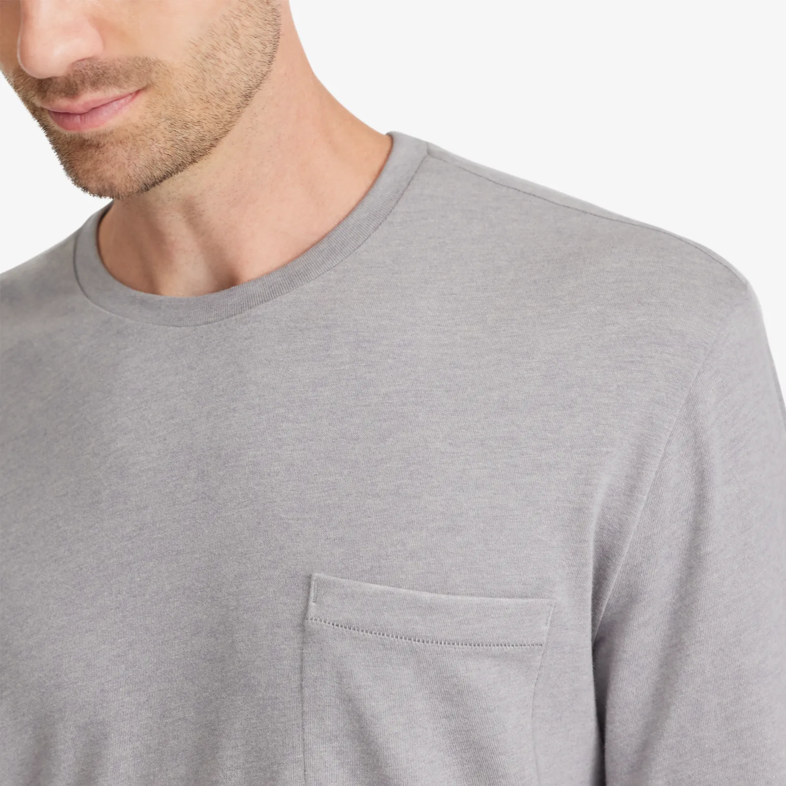 Men's Soft Merino Long Sleeve Tee - Medium Grey sold by allbirds product image thumbnail 2