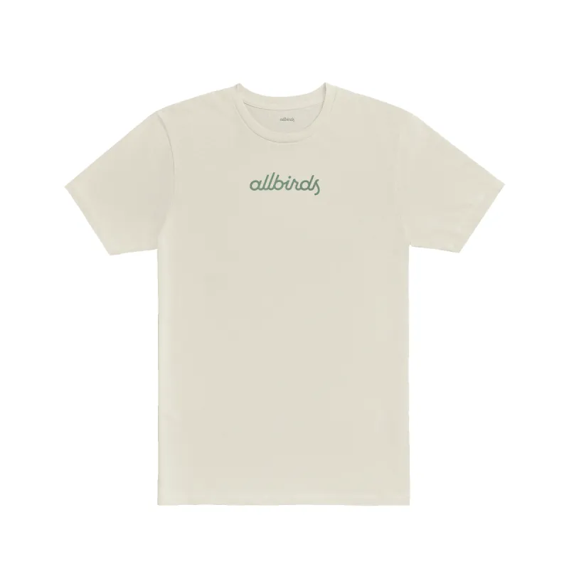 Men's Recycled Tee - Logo - Natural White sold by allbirds