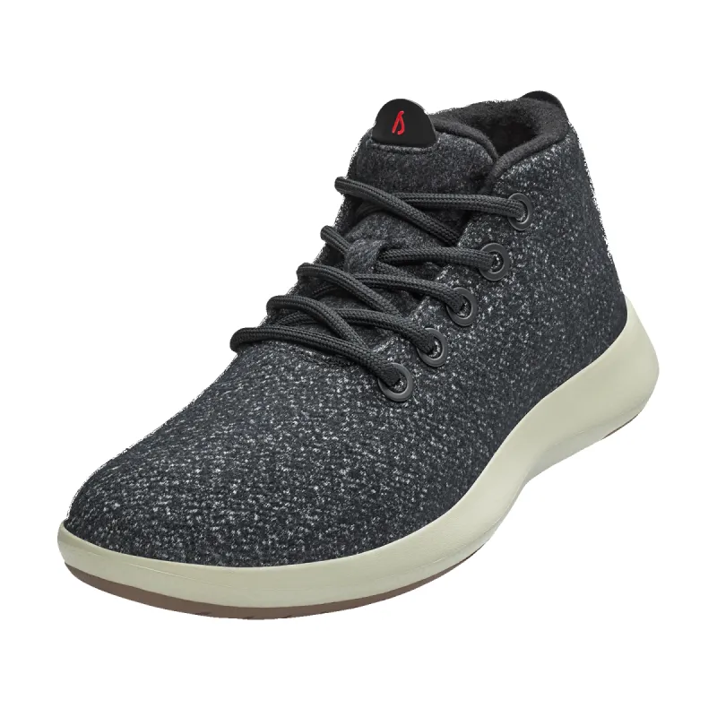 Men's Wool Runner-up Mizzles - Dark Grey/Bloom Red (Arid Beige Sole) sold by allbirds
