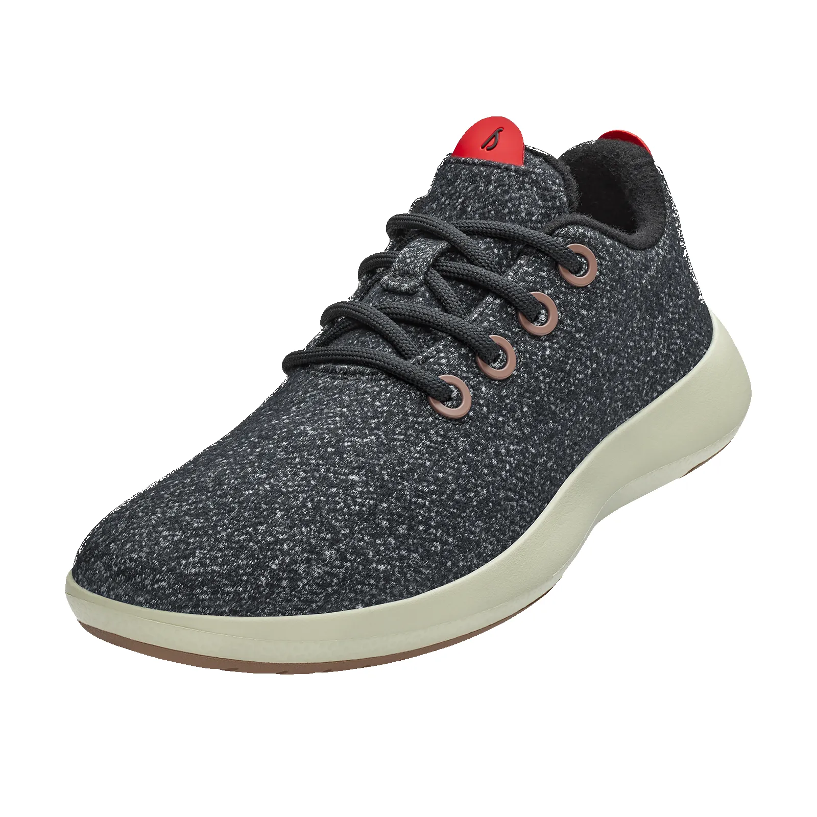Men's Wool Runner Mizzles - Dark Grey/Bloom Red (Arid Beige Sole) sold by allbirds