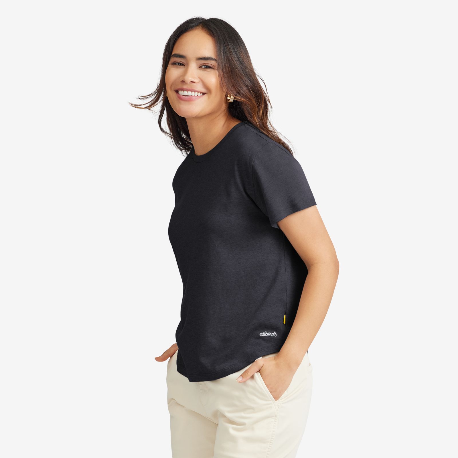 Women's Anytime Tee - Natural Black sold by allbirds product image thumbnail 2