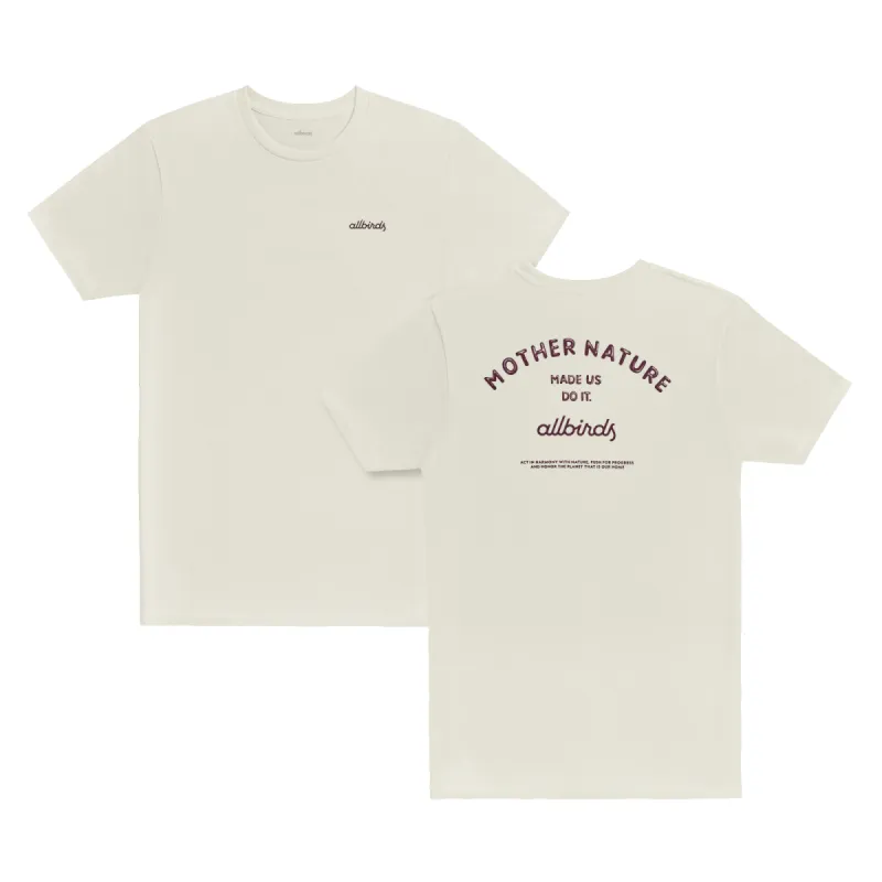 Men's Recycled Tee - Mother Nature - Natural White sold by allbirds