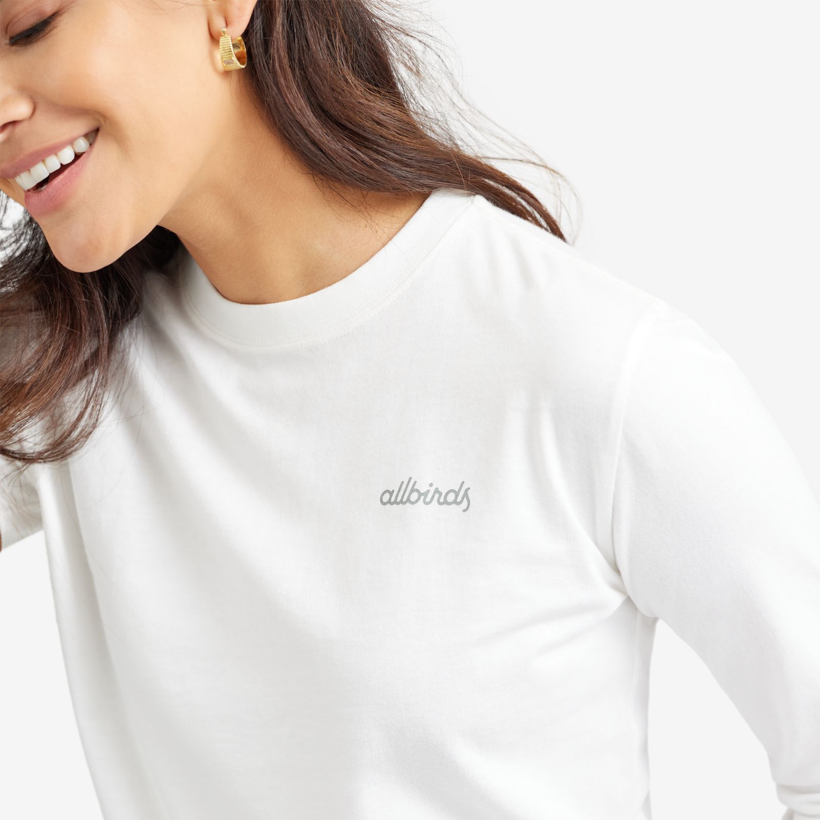 Women's Allgood Logo Long Sleeve Tee - Blizzard sold by allbirds product image thumbnail 4