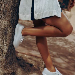 Women's Tree Skippers - Lux Beige (Blizzard Sole) sold by allbirds