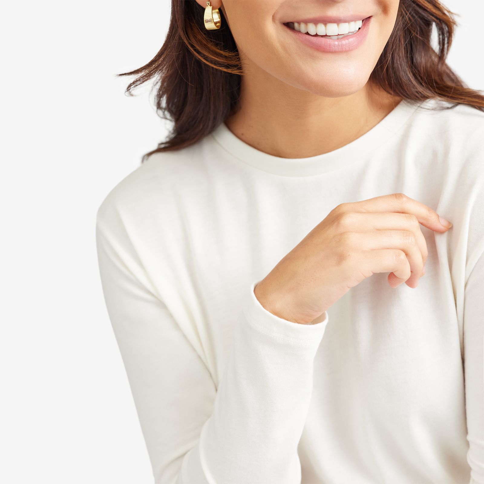 Women's Soft Merino Long Sleeve Tee - Natural White sold by allbirds product image thumbnail 2
