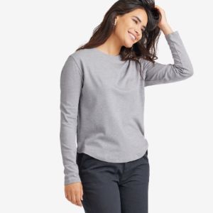 Women's Soft Merino Long Sleeve Tee - Medium Grey sold by allbirds