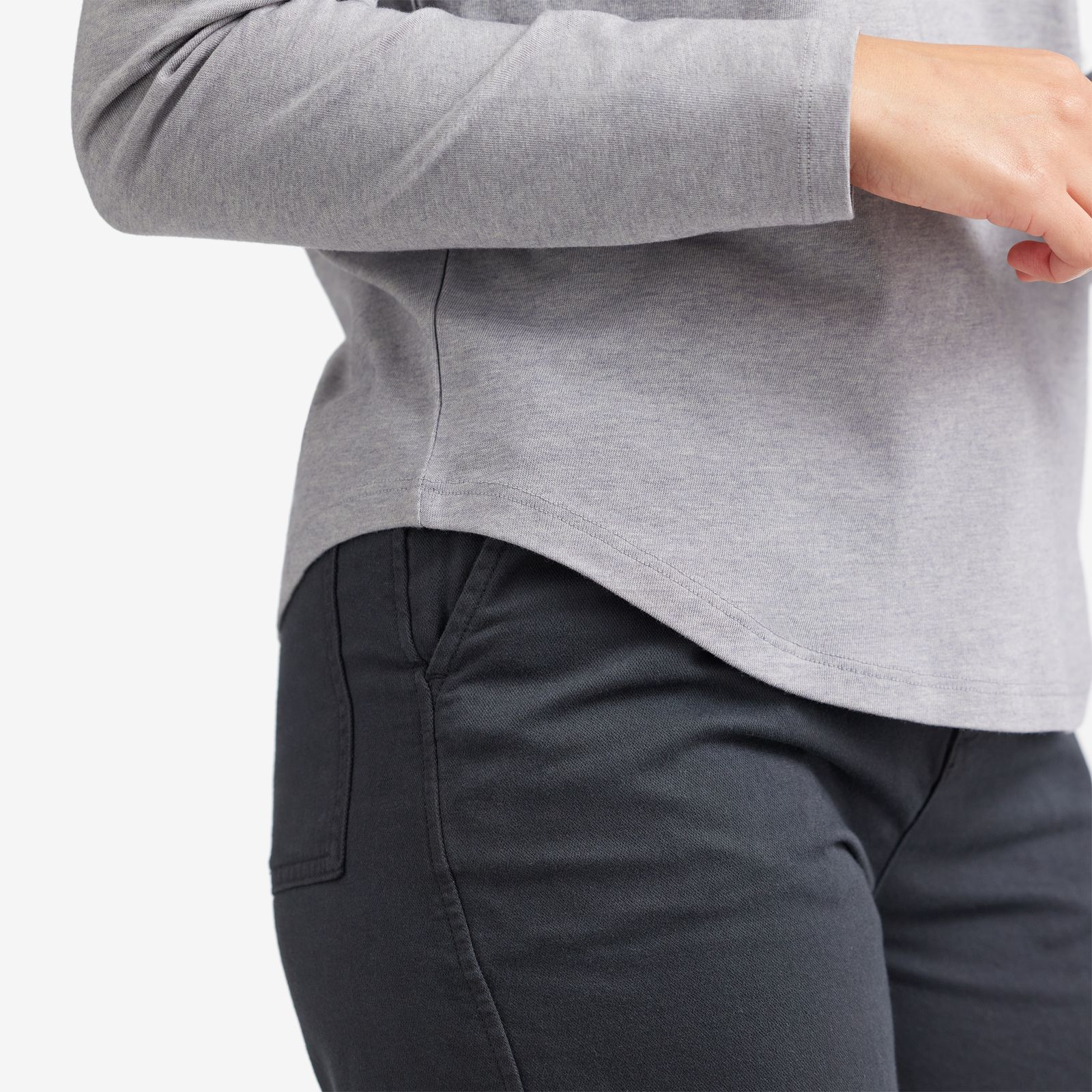 Women's Anytime Long Sleeve Tee - Medium Grey sold by allbirds product image thumbnail 3