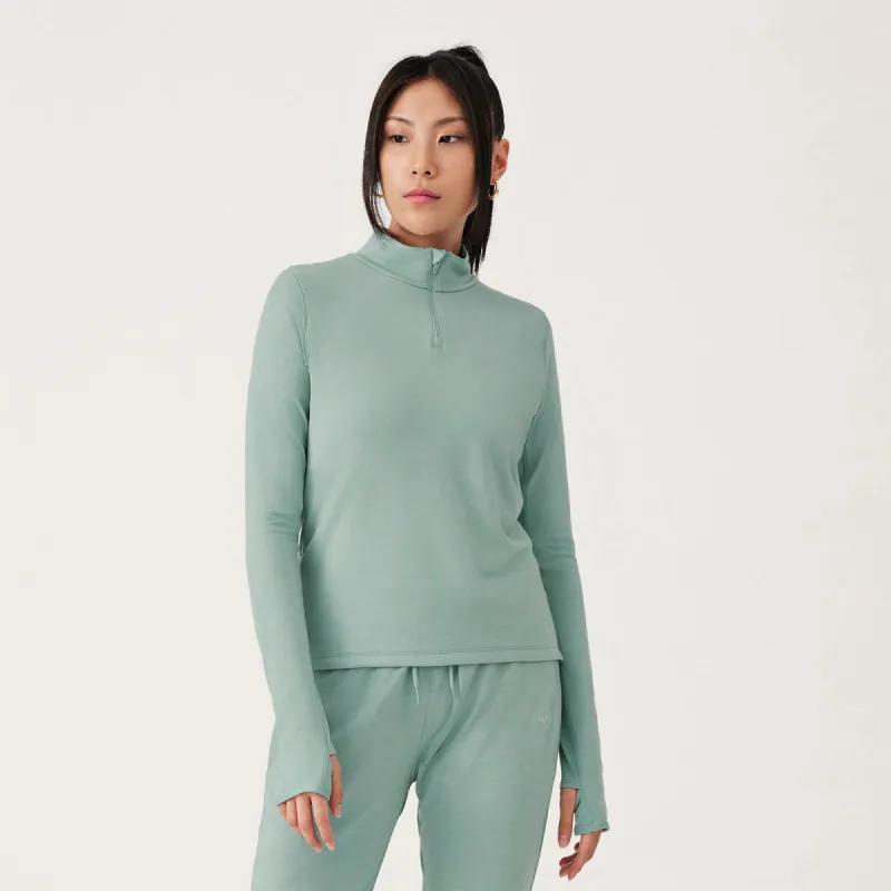 Women's Performance Quarter Zip - Green Hush sold by allbirds