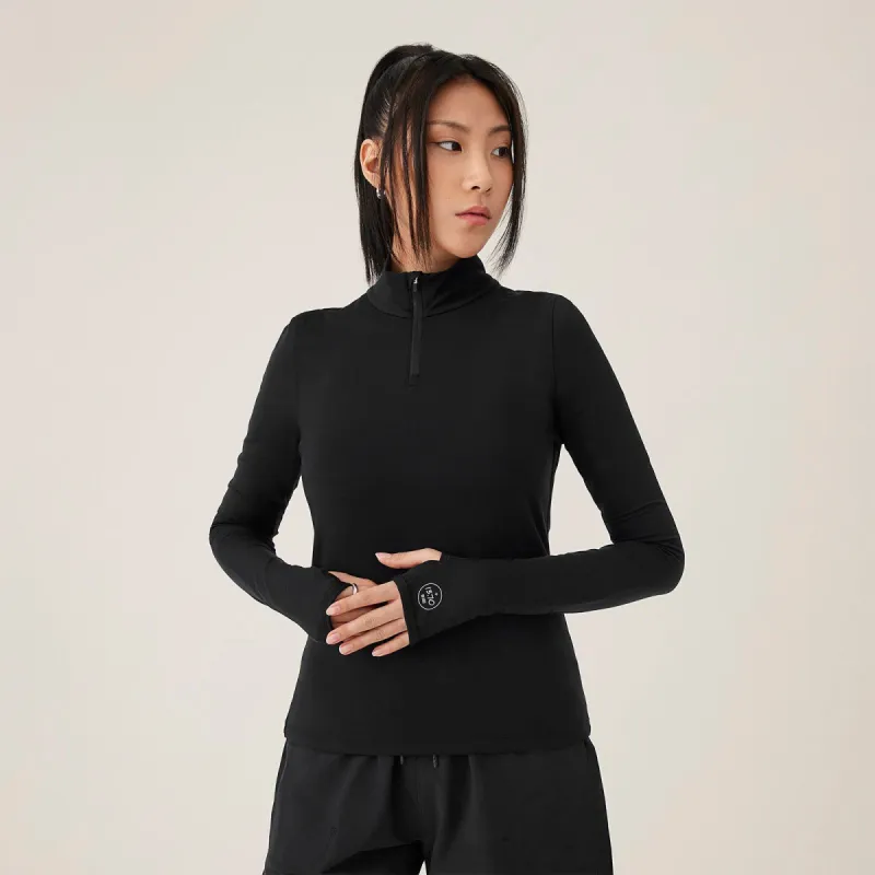Women's Performance Quarter Zip - Natural Black sold by allbirds