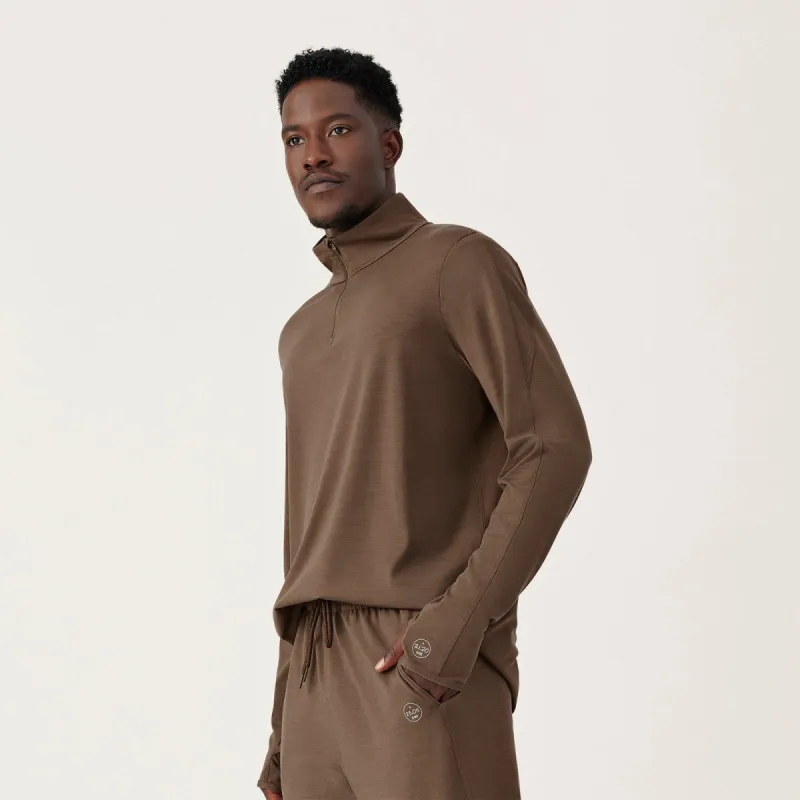 Men's Performance Quarter Zip - Hazy Cocoa sold by allbirds