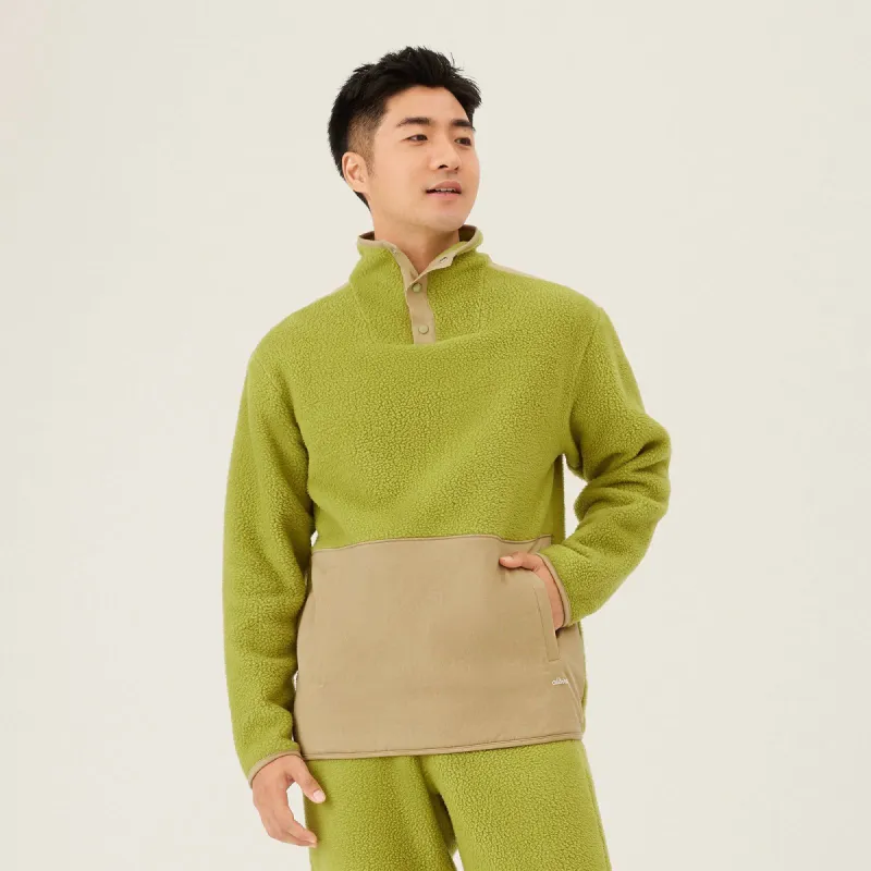 Men's Fluff Fleece Pullover - Hazy Lime (Hazy Beige) sold by allbirds