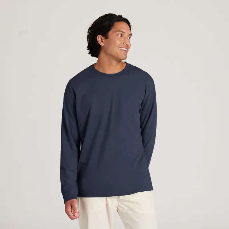 Men's Allgood Cotton Long Sleeve Tee - Hazy Indigo made by allbirds