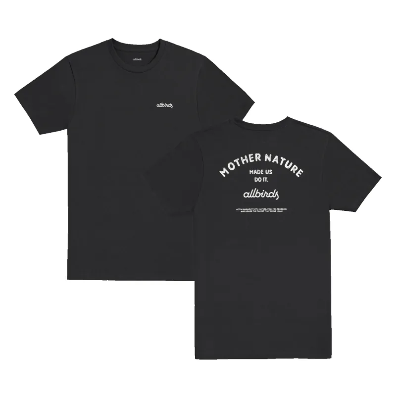 Men's Recycled Tee - Mother Nature - Natural Black sold by allbirds