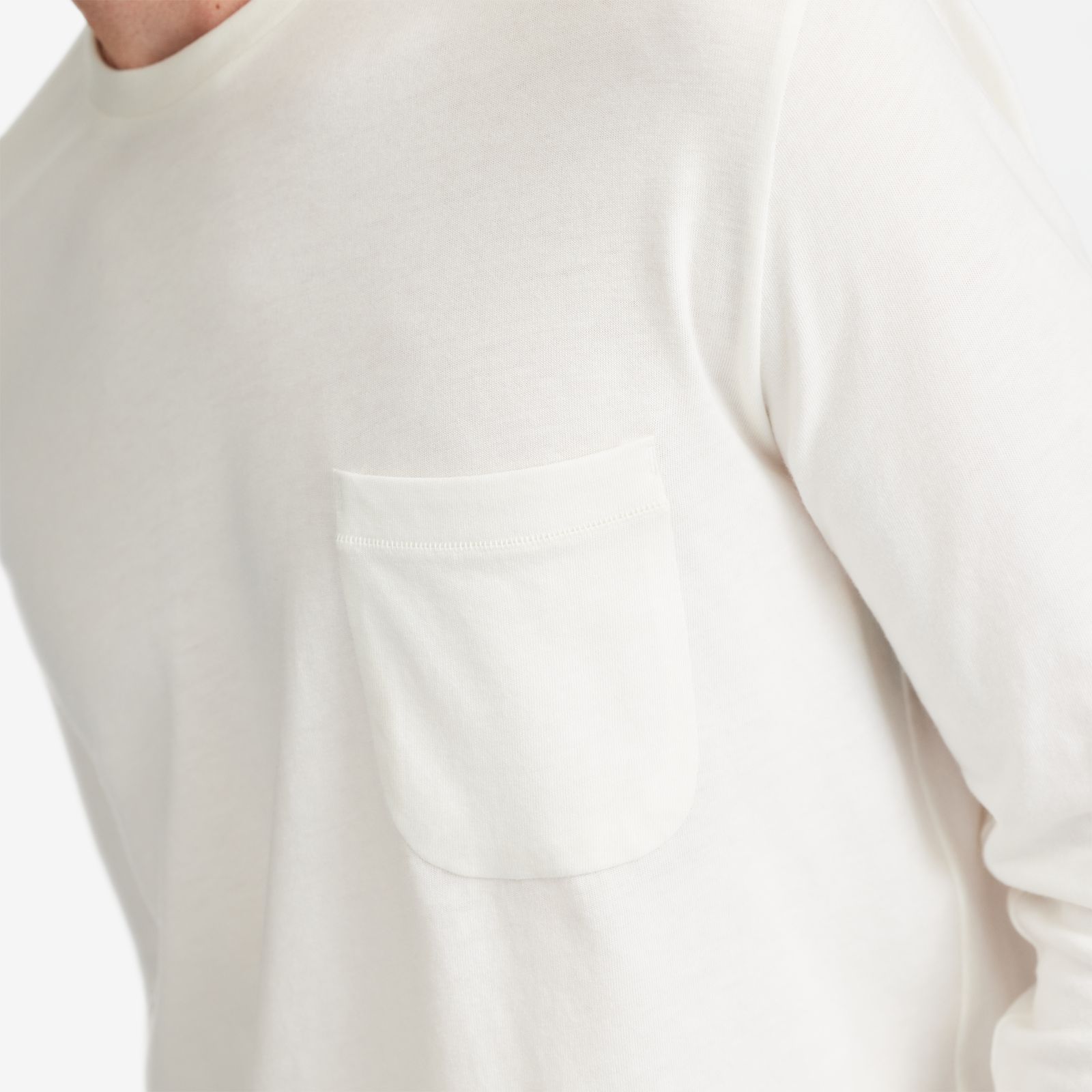 Men's Anytime Long Sleeve Tee - Natural White sold by allbirds product image thumbnail 2