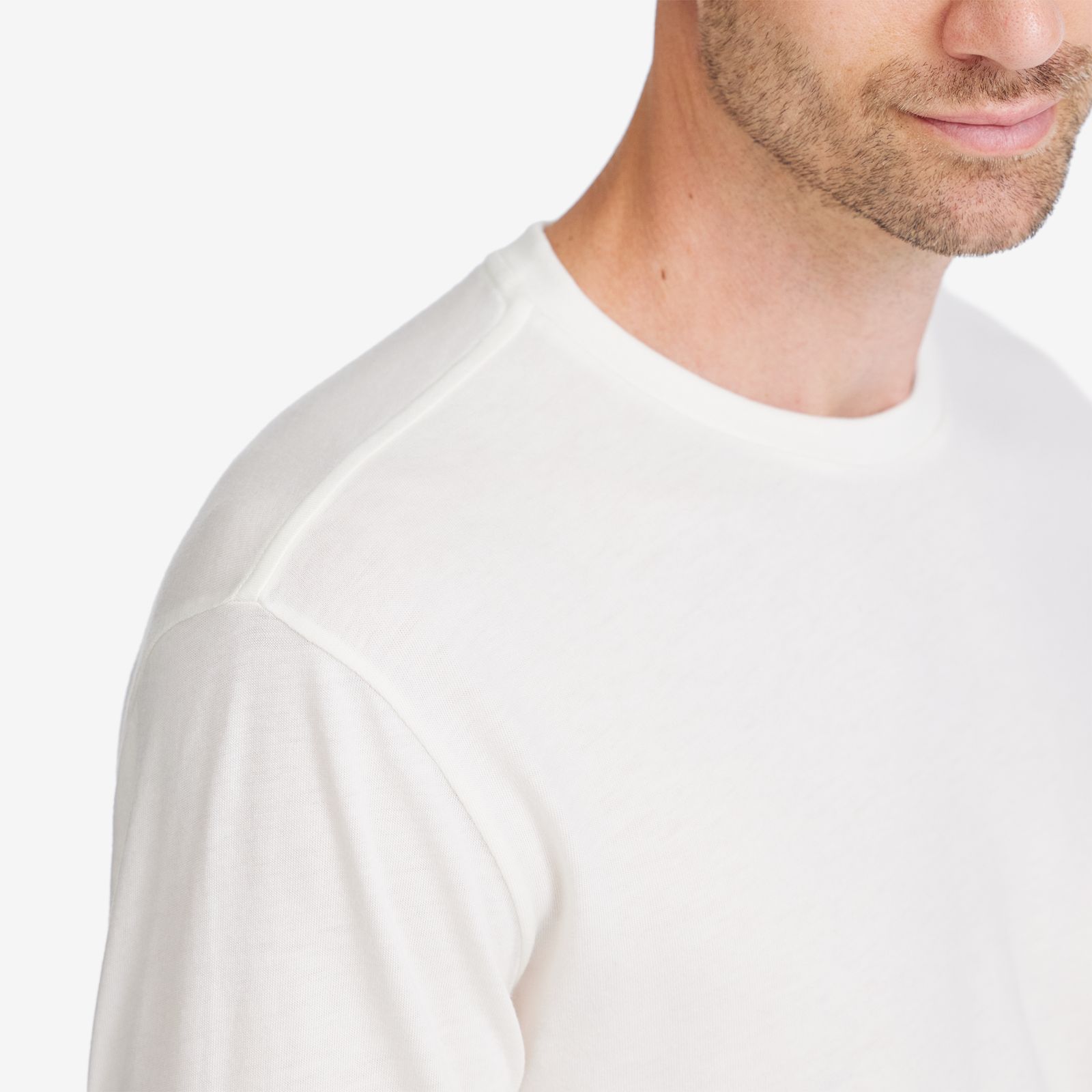 Men's Anytime Long Sleeve Tee - Natural White sold by allbirds product image thumbnail 3