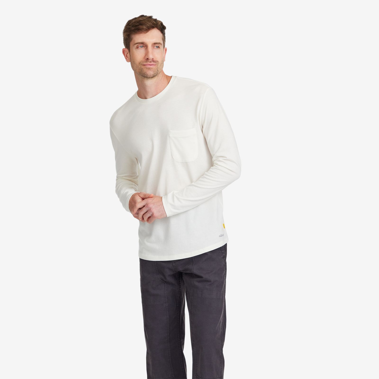 Men's Anytime Long Sleeve Tee - Natural White sold by allbirds