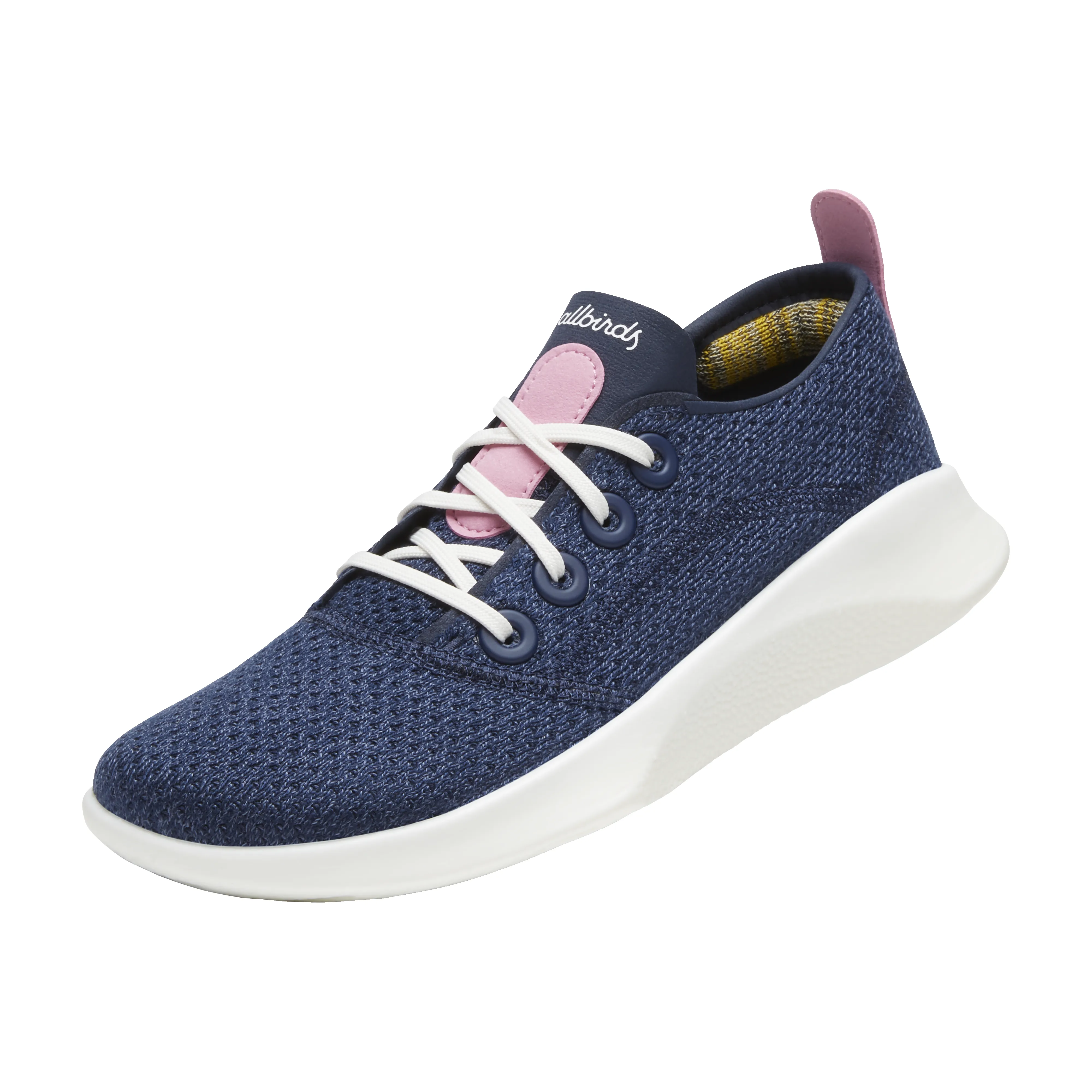 Women's SuperLight Tree Runners - Deep Navy/Basin Pink (Natural White Sole) sold by allbirds