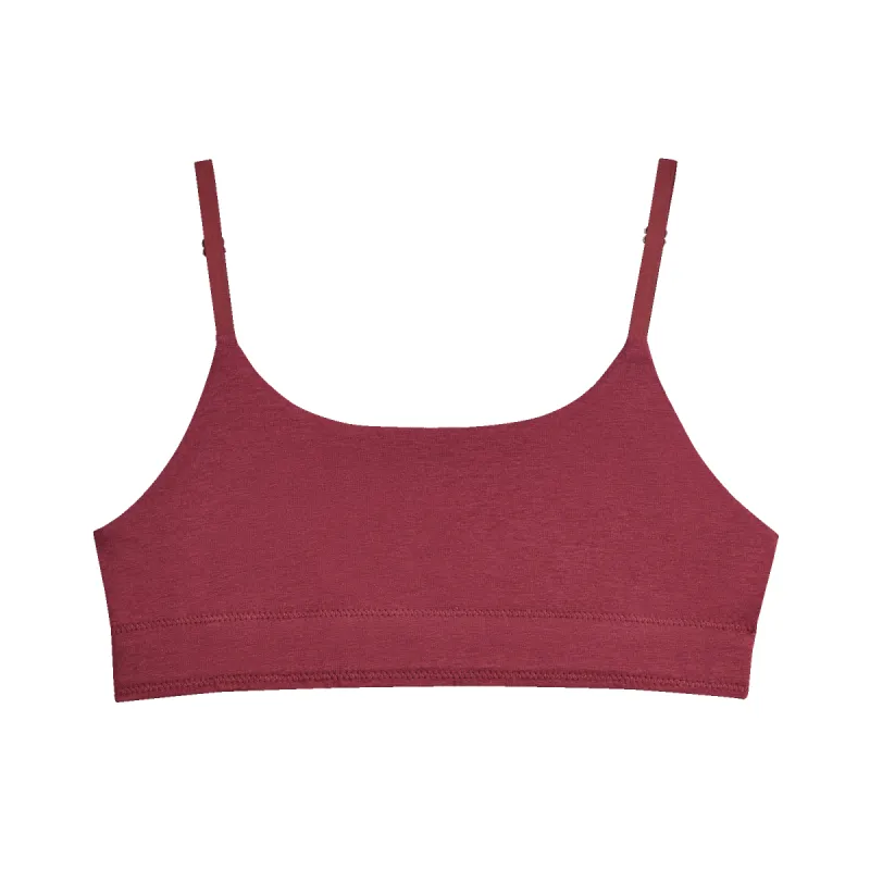 Women's Anytime Bralette - Botanic Red made by allbirds