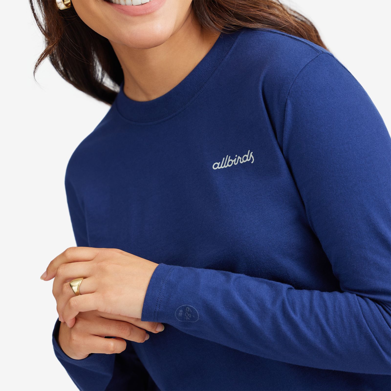 Women's Allgood Logo Long Sleeve Tee - Deep Navy sold by allbirds product image thumbnail 2