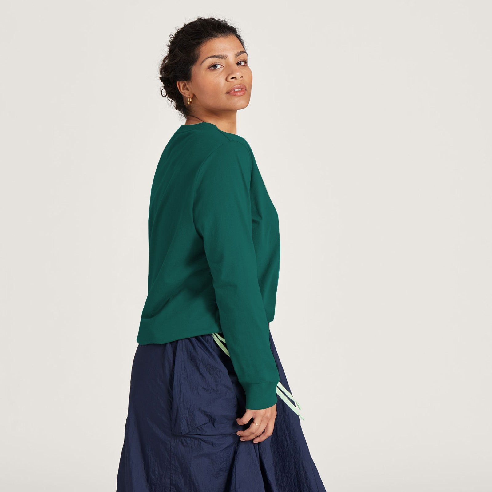 Women's Allgood Organic Cotton Long Sleeve Tee - Deep Emerald sold by allbirds product image thumbnail 2