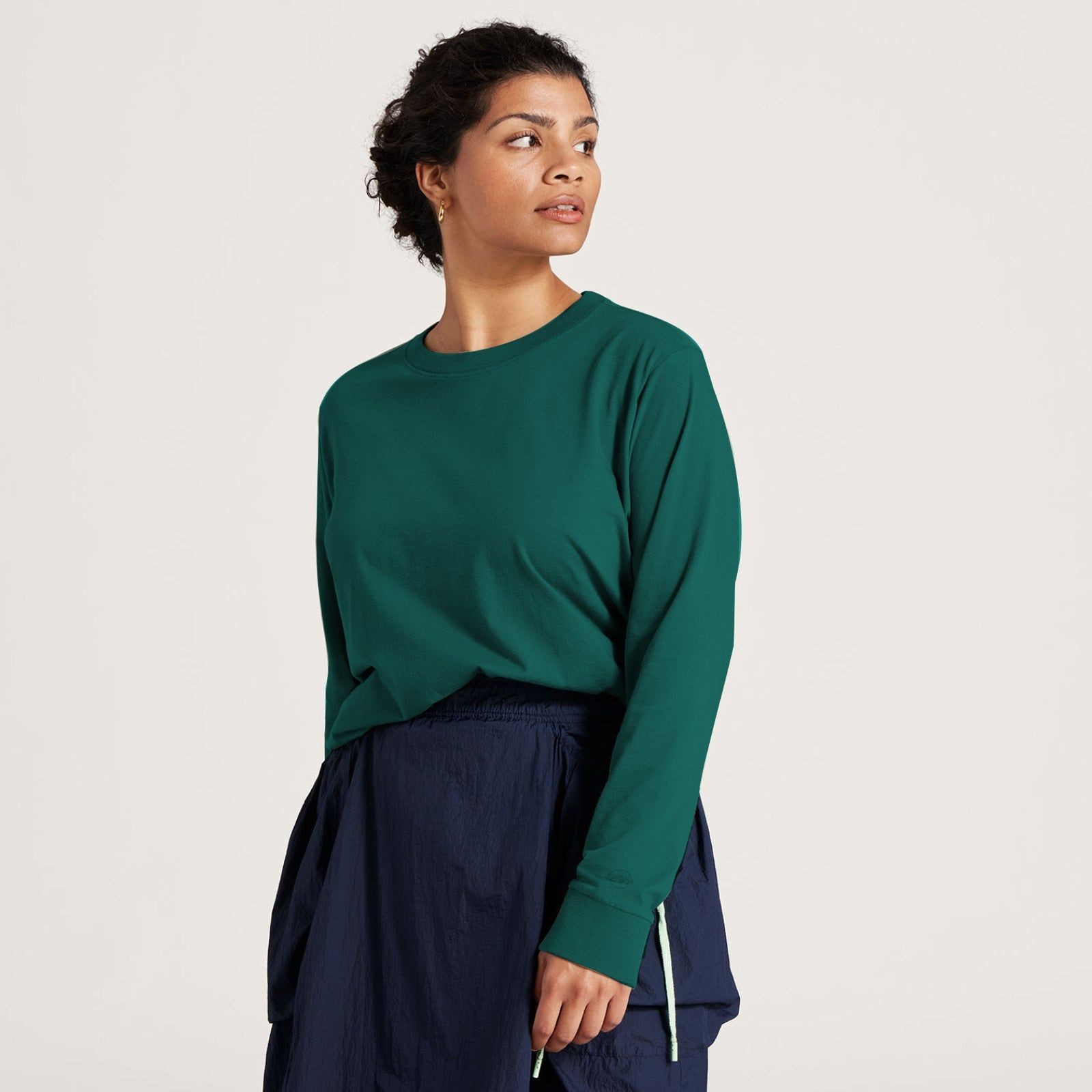 Women's Allgood Organic Cotton Long Sleeve Tee - Deep Emerald sold by allbirds