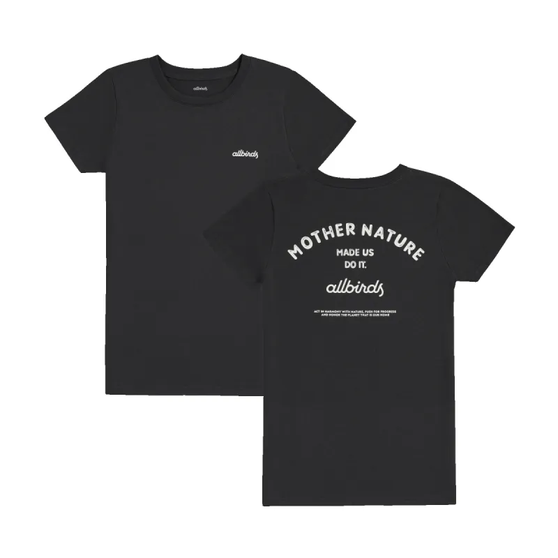 Women's Recycled Tee - Mother Nature - Natural Black made by allbirds