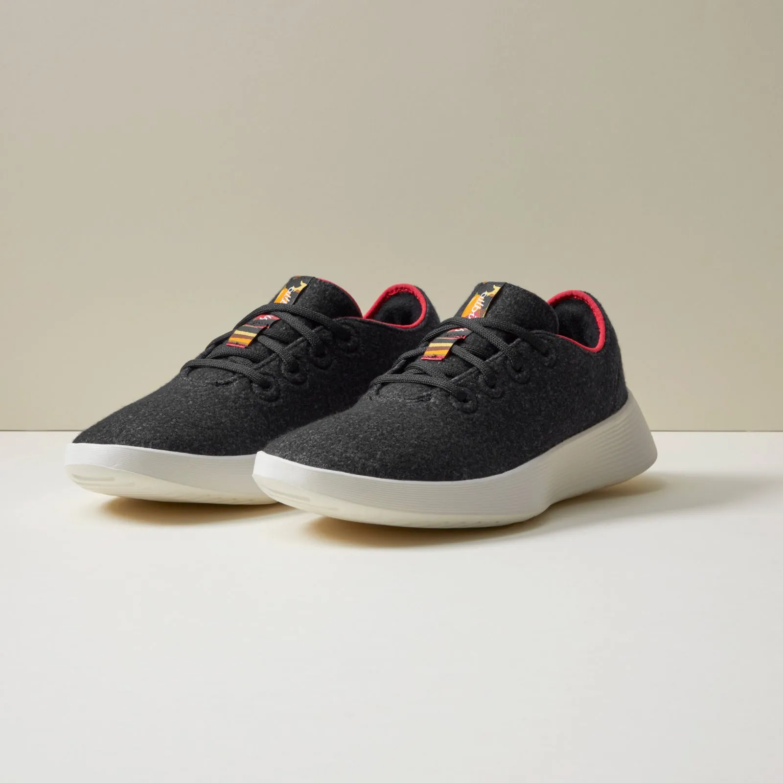 Men's Wool Runner Go - Natural Black/Kea Red (Natural White Sole) sold by allbirds